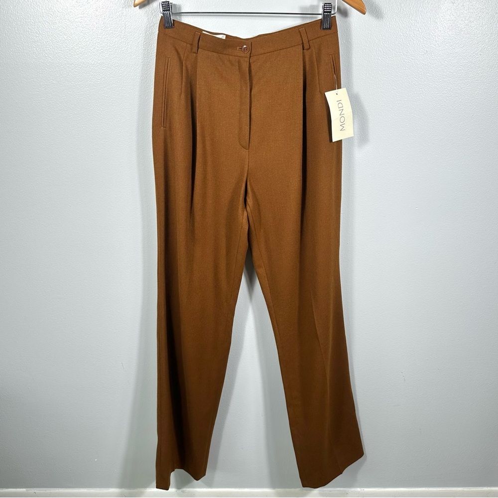 Mondi Vintage Brown Straight Fit Dress Trouser Pants NWT Size European 38/US 8